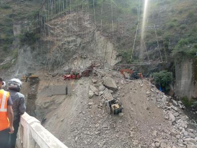 Part of under-construction tunnel collapses on Jammu-Srinagar highway in Ramban, 10 trapped